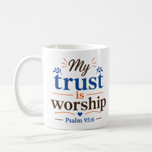 Caneca De Café Minha Confiança é Adoração Versículo Bíblico Crist