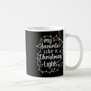 Caneca De Café Minha Cor Favorita São Luzes De Natal