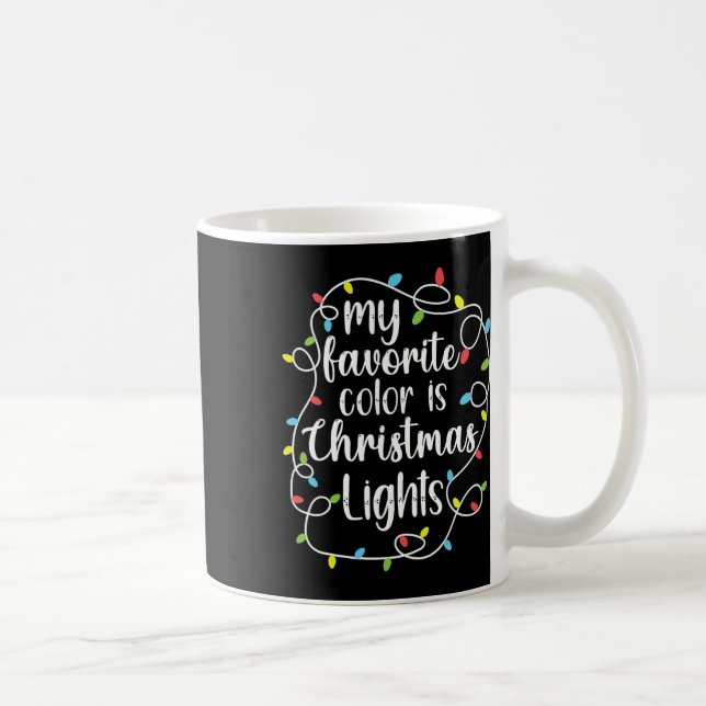 Caneca De Café Minha Cor Favorita São Luzes De Natal  (Direita)