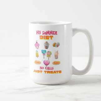 Caneca De Café Minha Dieta de Verão Sem Chamadas Só Guloseimas