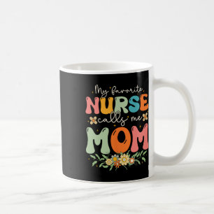 Caneca De Café Minha enfermeira favorita me chama mãe estetoscópi