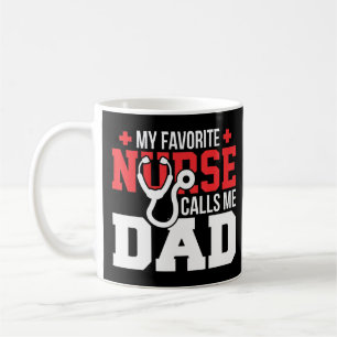 Caneca De Café Minha enfermeira favorita me chama pai Pai's D