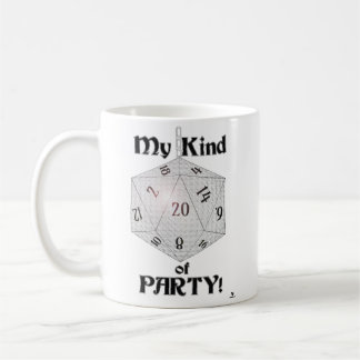 Caneca De Café Minha Espécie De Festa Jogador De Dados Épico De R