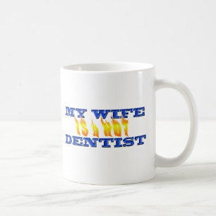 Caneca De Café Minha esposa é um dentista quente