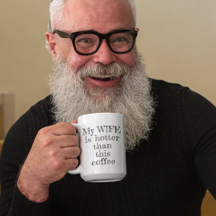 Caneca De Café Minha Esposa Mais Quente Que Esta Tipografia Do Ca