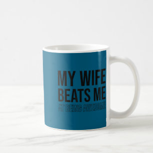Caneca De Café Minha esposa me bate piada de marido e mulher casa