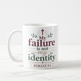 Caneca De Café Minha Falha Não É Minha Identidade Verdade Bíblica