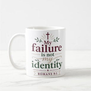 Caneca De Café Minha Falha Não É Minha Identidade Verdade Bíblica