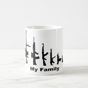 Caneca De Café Minha família (armas do amor de I)