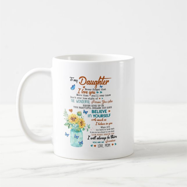 Caneca De Café Minha filha nunca esquece a camisa (Esquerda)