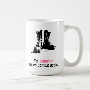 Caneca De Café Minha filha veste botas de combate