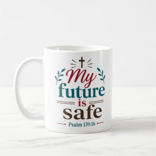 Caneca De Café Minha Futuro É Seguro Citação Moderna da Escritura