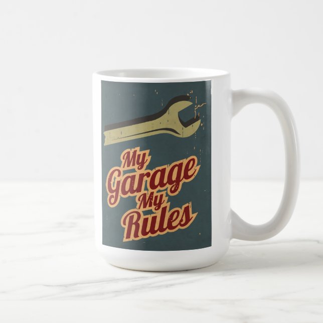 Caneca De Café Minha garagem minhas regras (Direita)