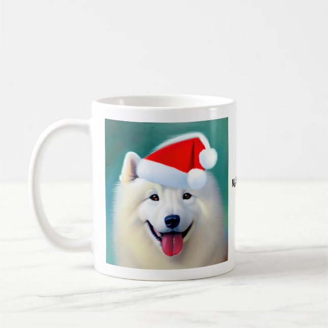 Caneca De Café Minha Ideia de Presente Personalizada Samoyed, Cut (Esquerda)