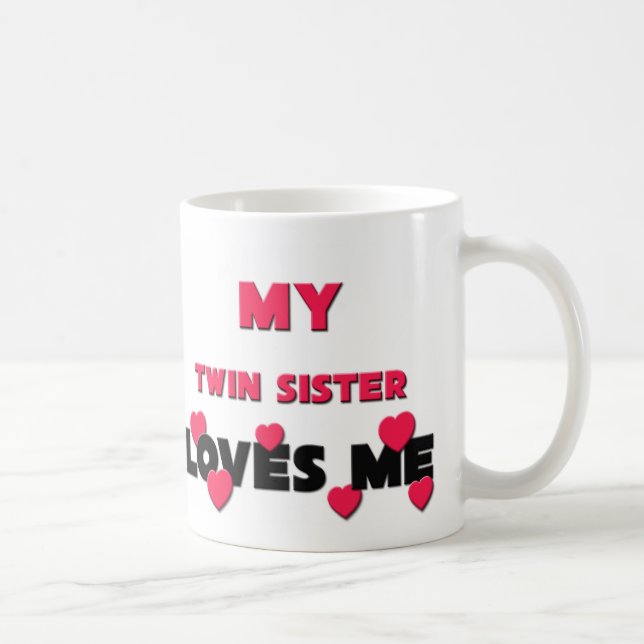 Caneca De Café Minha irmã do gêmeo ama-me (Direita)