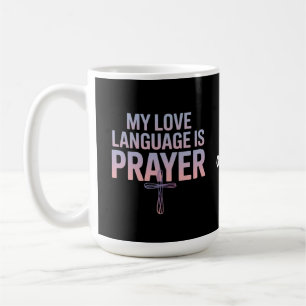 Caneca De Café Minha Linguagem De Amor É Oração Jesus Design Cris