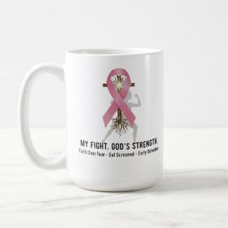 Caneca De Café Minha Luta pela Força de Deus