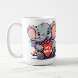 Caneca De Café minha mãe - dia de as mães - elefante