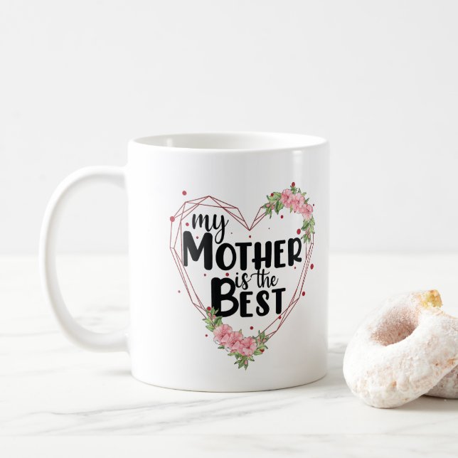 Caneca De Café Minha Mãe É A Melhor (Com Donut)