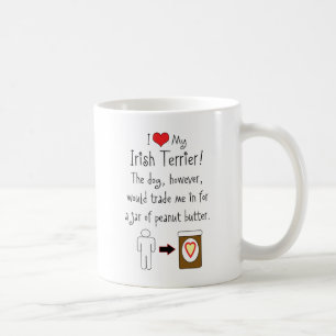 Caneca De Café Minha manteiga de amendoim dos amores de Terrier