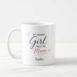 Caneca De Café Minha Menina Favorita Me Chama de Mãe Personalizad