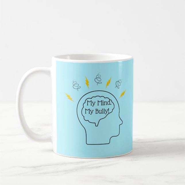 Caneca De Café Minha mente Minha Síndrome de Bully Tourette Mug (Esquerda)