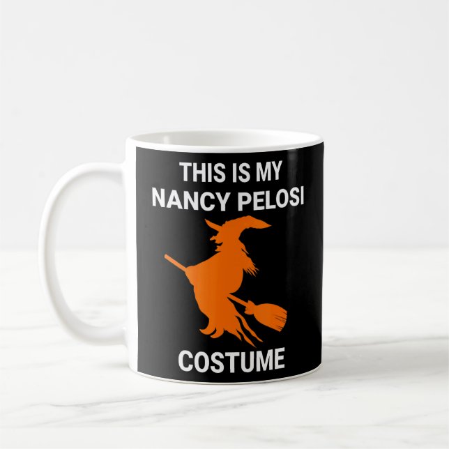Caneca De Café Minha Nancy Pelosi Costume Malvado Bruxa Voadora H (Esquerda)