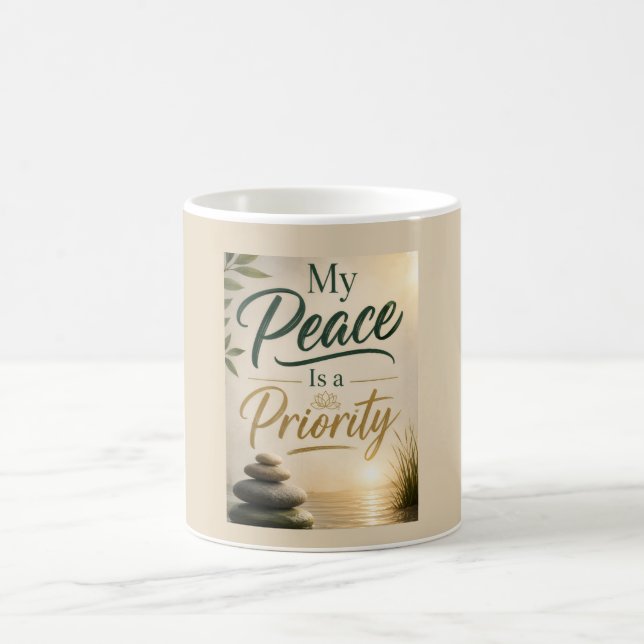 Caneca De Café Minha Paz é uma Prioridade (Centro)
