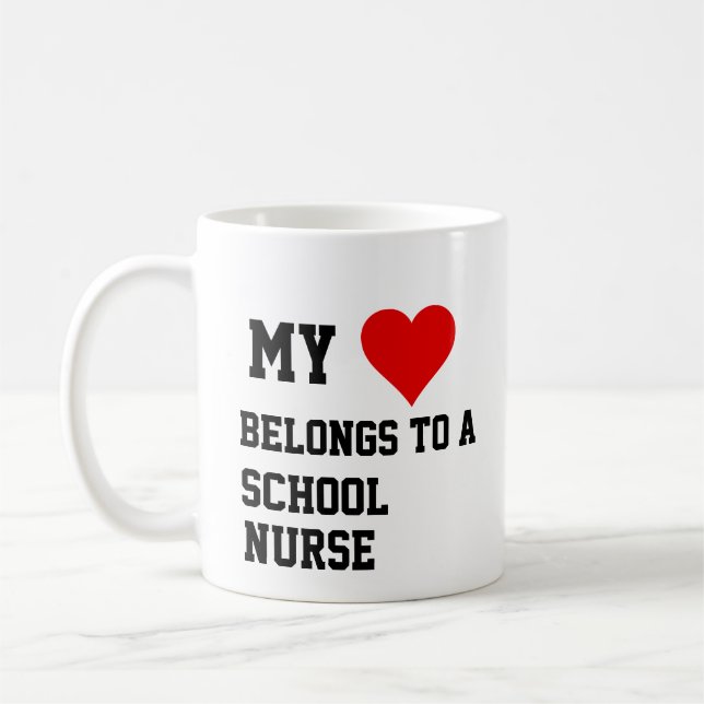 Caneca De Café Minha Pertença A Uma Enfermeira Da Escola. (Esquerda)