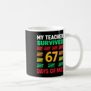Caneca De Café Minha Professora Sobreviveu 67 Dias De Aula Engraç