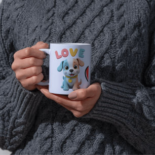 Caneca De Café Minha Saga de Amor Meu Pet Minimalista Melhor, Pre