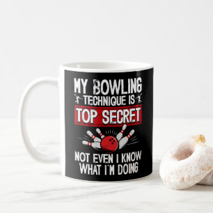Caneca De Café Minha Técnica de Boliche é Secreto de Estado Bolic