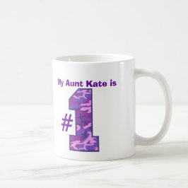 Caneca De Café Minha TIA é número um Camo roxo conhecido feito