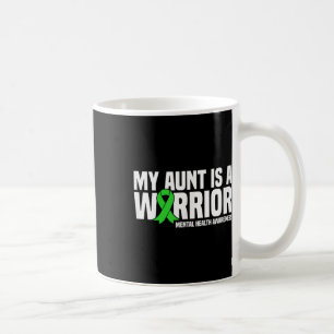 Caneca De Café Minha Tia É Uma Fita Verde De Guerra, Saúde Mental