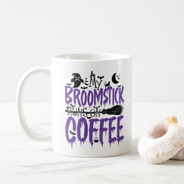 Caneca De Café Minha vassoura funciona à base de café viciado em  (Com Donut)