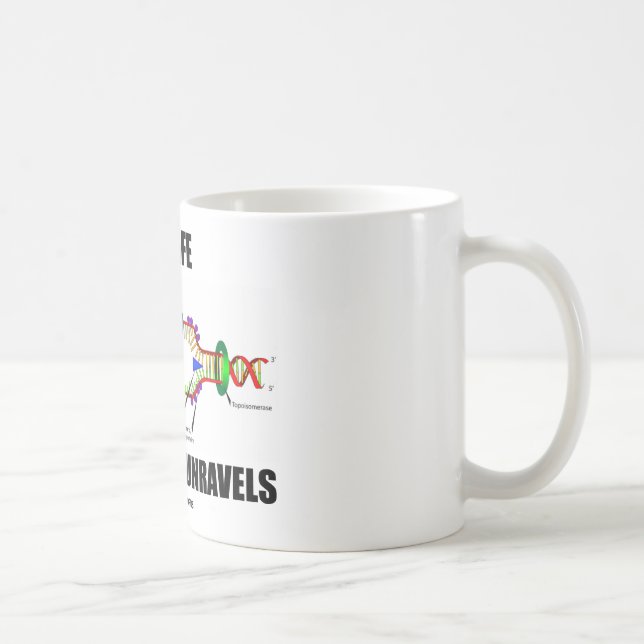 Caneca De Café Minha vida Unravels freqüentemente (a réplica do (Direita)
