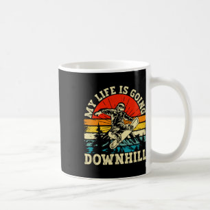 Caneca De Café Minha Vida Vai Ficar Descida Engraçada Retro Snowb