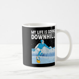 Caneca De Café Minha Vida Vai Ficar Descida Snowboarder Snowboard