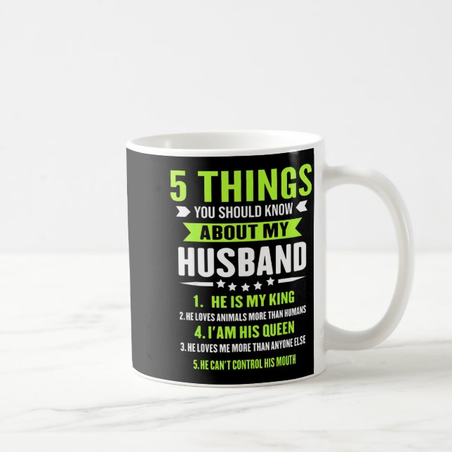 Caneca De Café Minhas 5 Coisas que Devem Saber Sobre (Direita)