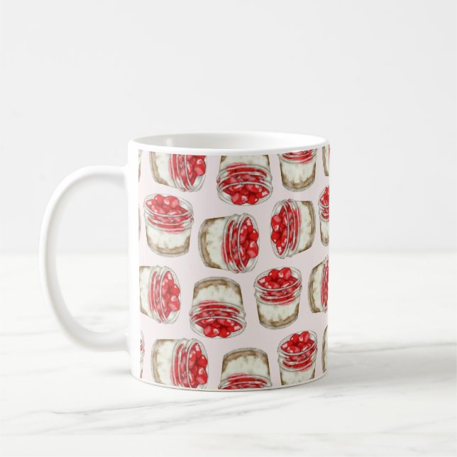 Caneca De Café Mini Cereja Cheesecakes - Mug Rosa (Esquerda)