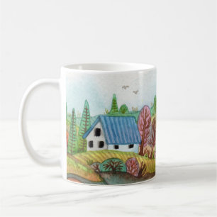 Caneca De Café Mini Farmland Lakescape