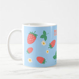Caneca De Café Mini Strawberry Blossom Personalizado Mug