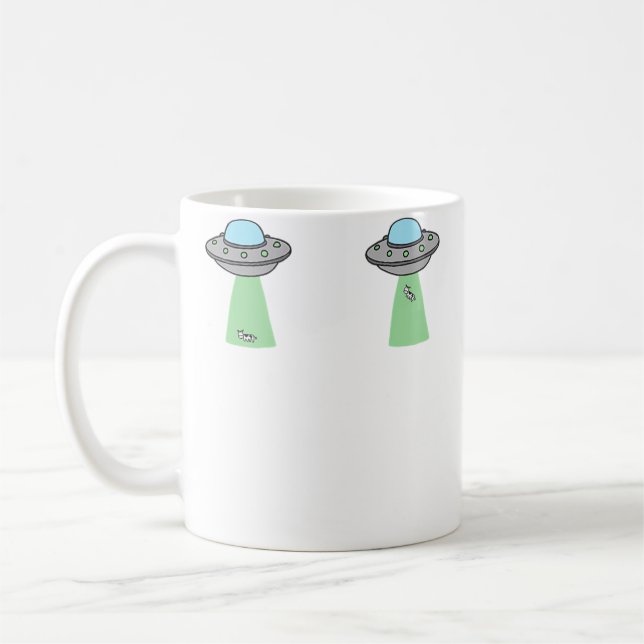 Caneca De Café Mini Ufo Cow Abduction (2 Pack) (Esquerda)