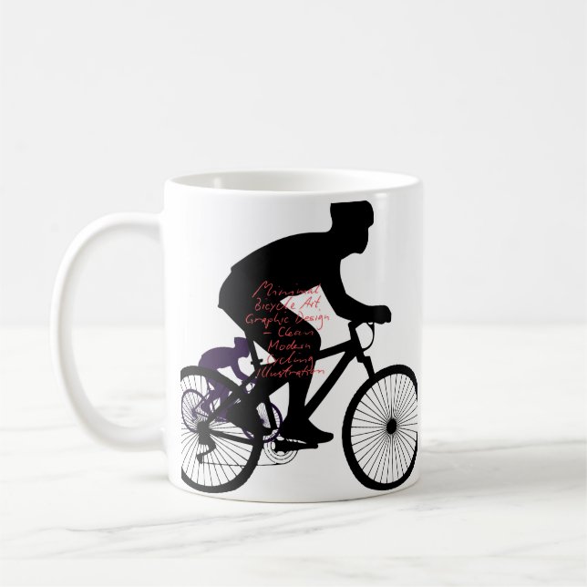 Caneca De Café Minimal Bicycle Art (Esquerda)