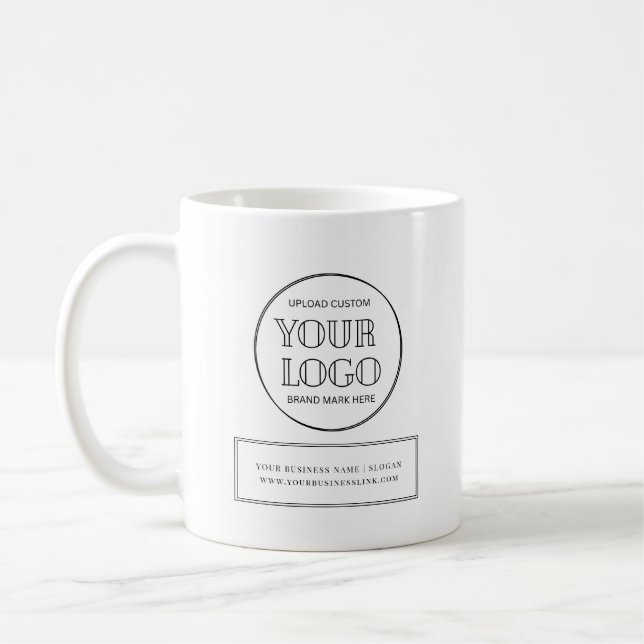 Caneca De Café Minimal Business Company  Logo Name (Esquerda)