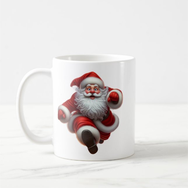 Caneca De Café Minimal Christmas Mug | Line Art Tree | KaliraArts (Esquerda)
