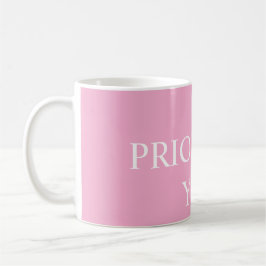 Caneca De Café Minimal Prioritize You Quote Dusty Rose Pink