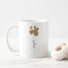 Caneca De Café Minimalism Simple Flower Mug