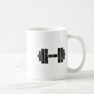 Caneca De Café Minimalismo de Halteres - Levantamento de Peso e F