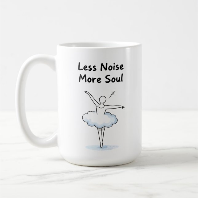 Caneca De Café Minimalist Ballet Dancer Soul Quote Art (Esquerda)
